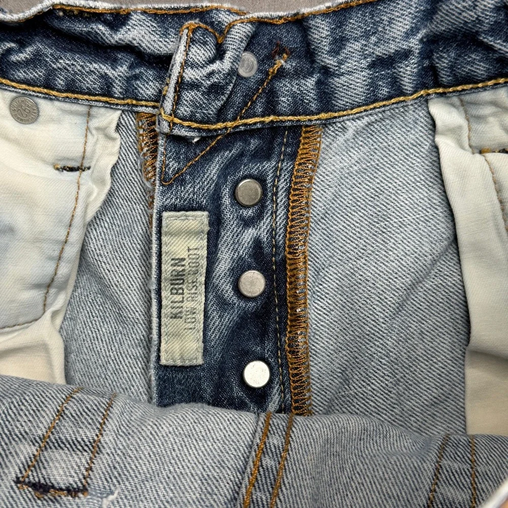 Abercrombie & Fitch Jeans Mens 31x30 Blue Light Wash Distressed Straight Leg Y2K